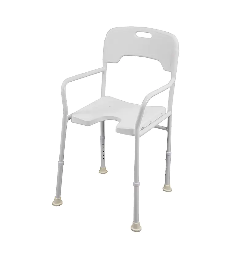 B811 ALUMINUM BATH SEATING WITH ARMRESTS AND BACKREST