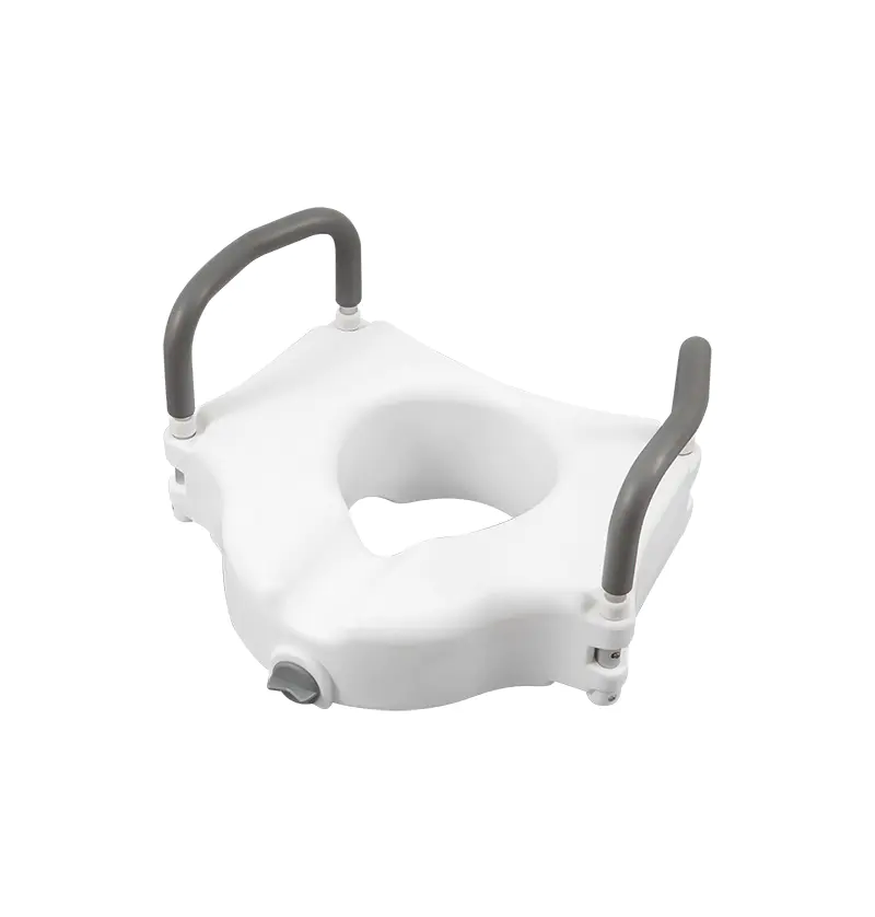 E-Z LOCK ADD 5' HEIGHT RAISED TOILET SEAT WITH REMOVABLE ARMS