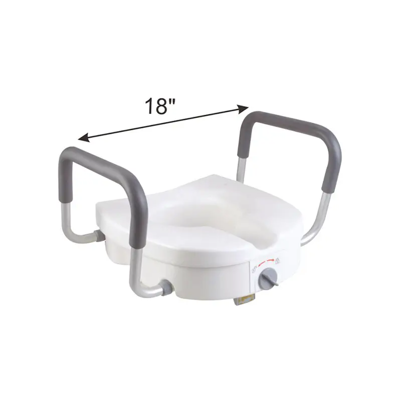 E-Z LOCK RAISED TOILET SEAT WITH HANDLES