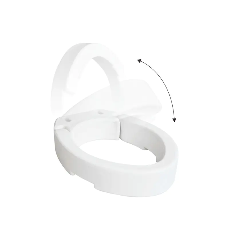 HINGED TOILET SEAT RAISER (ELONGATED)
