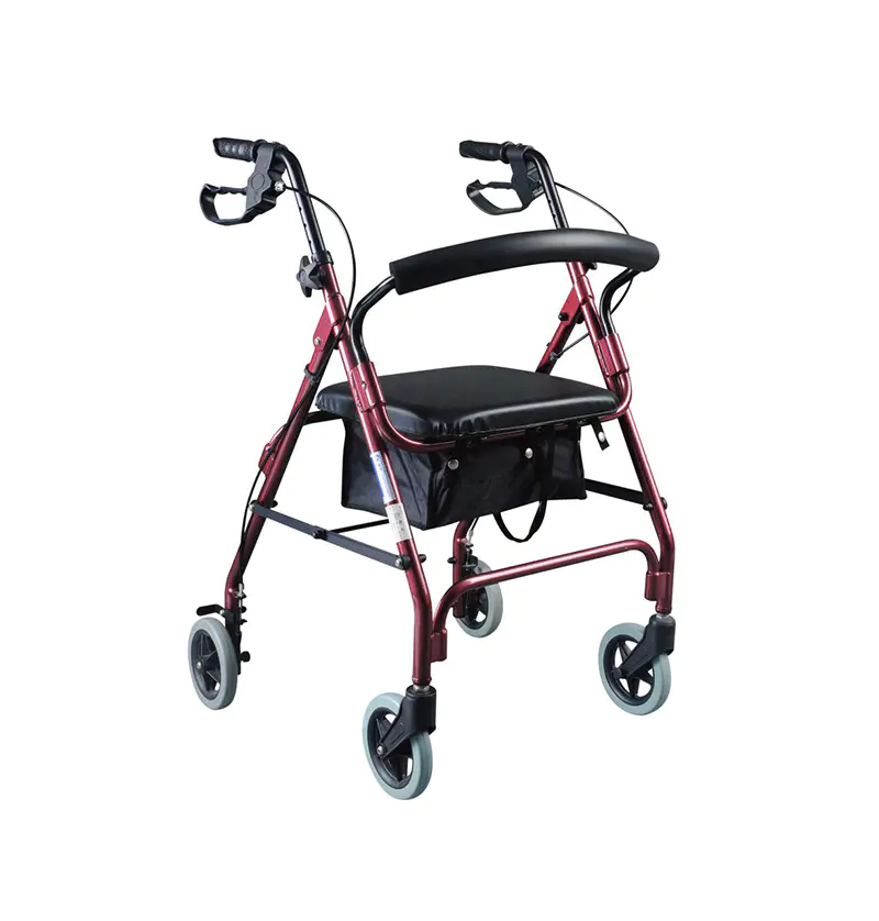 ALUMINUM ROLLATOR WITH 6' CASTERS