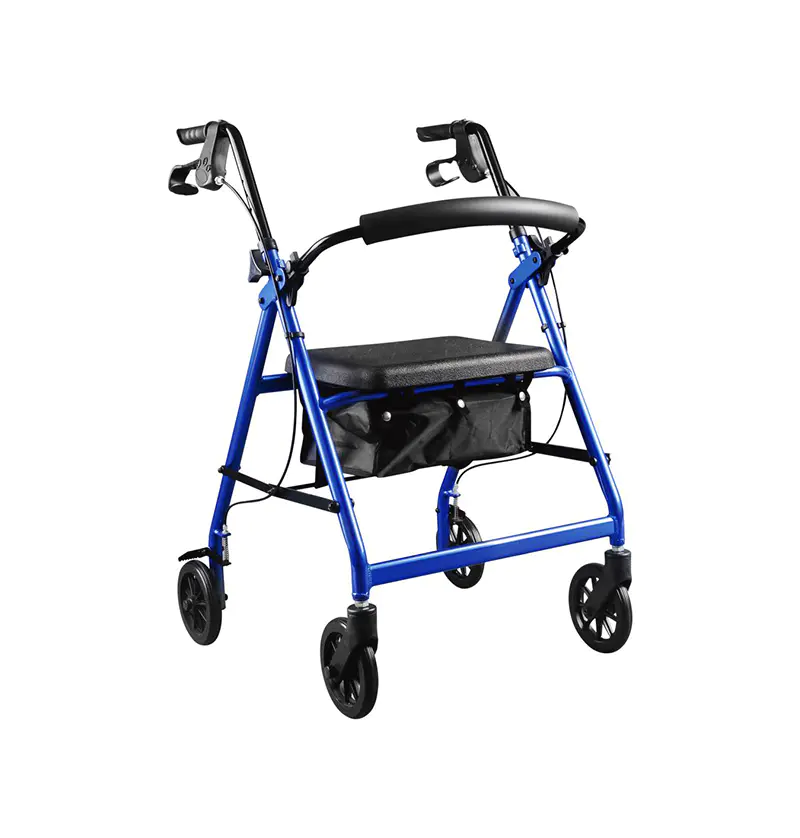 ALUMINUM WALKER ROLLATOR WITH 6' CASTERS