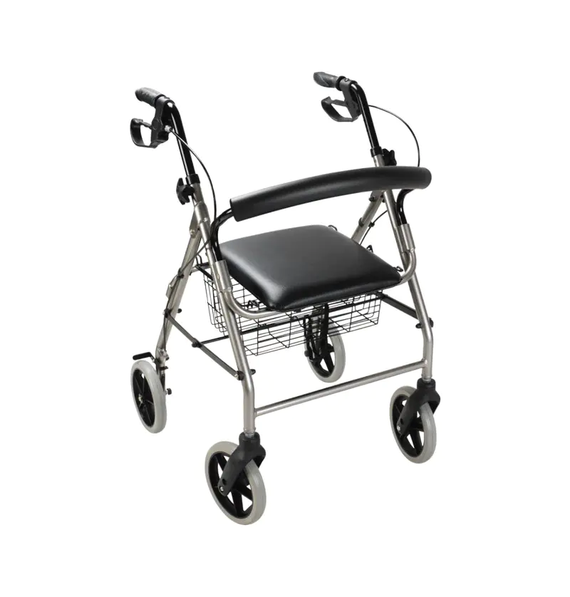 MEDICAL FOLDING ALUMINUM ROLLATOR WITH 8' CASTERS