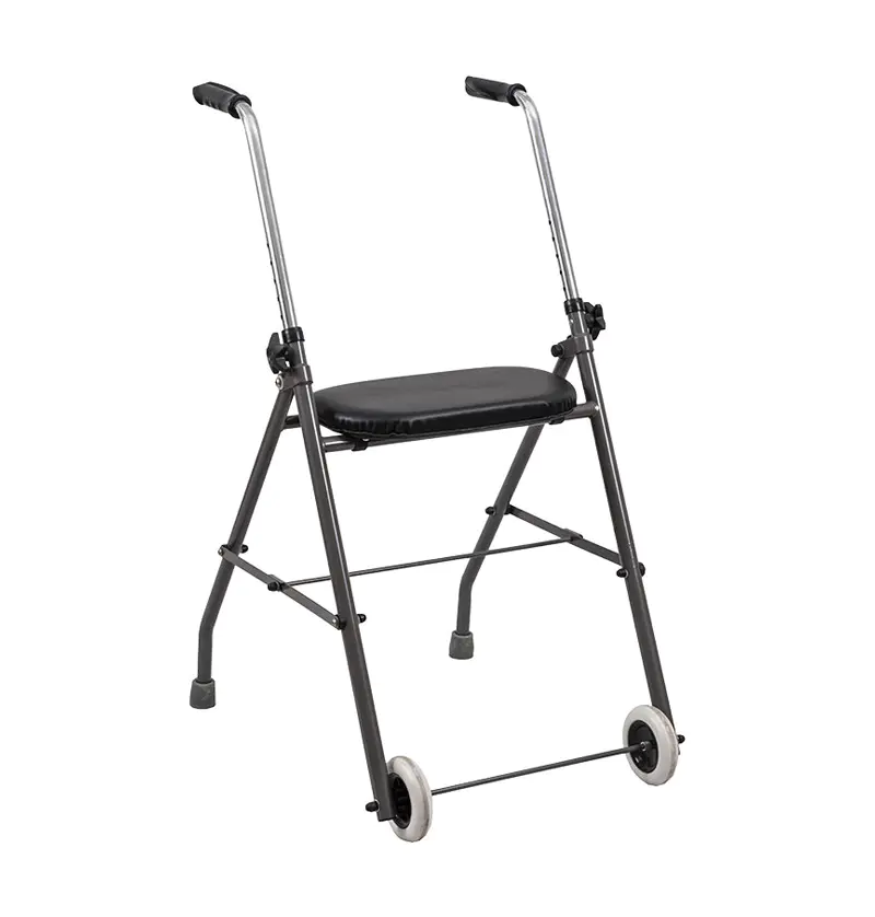 ALUMINUM FOLDING ROLLATOR WITH TWO 4.5' WHEELS
