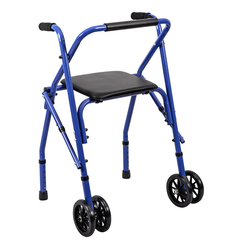 FOLDABLE ALUMINUM WALKER ROLLATOR WITH 5' WHEELS